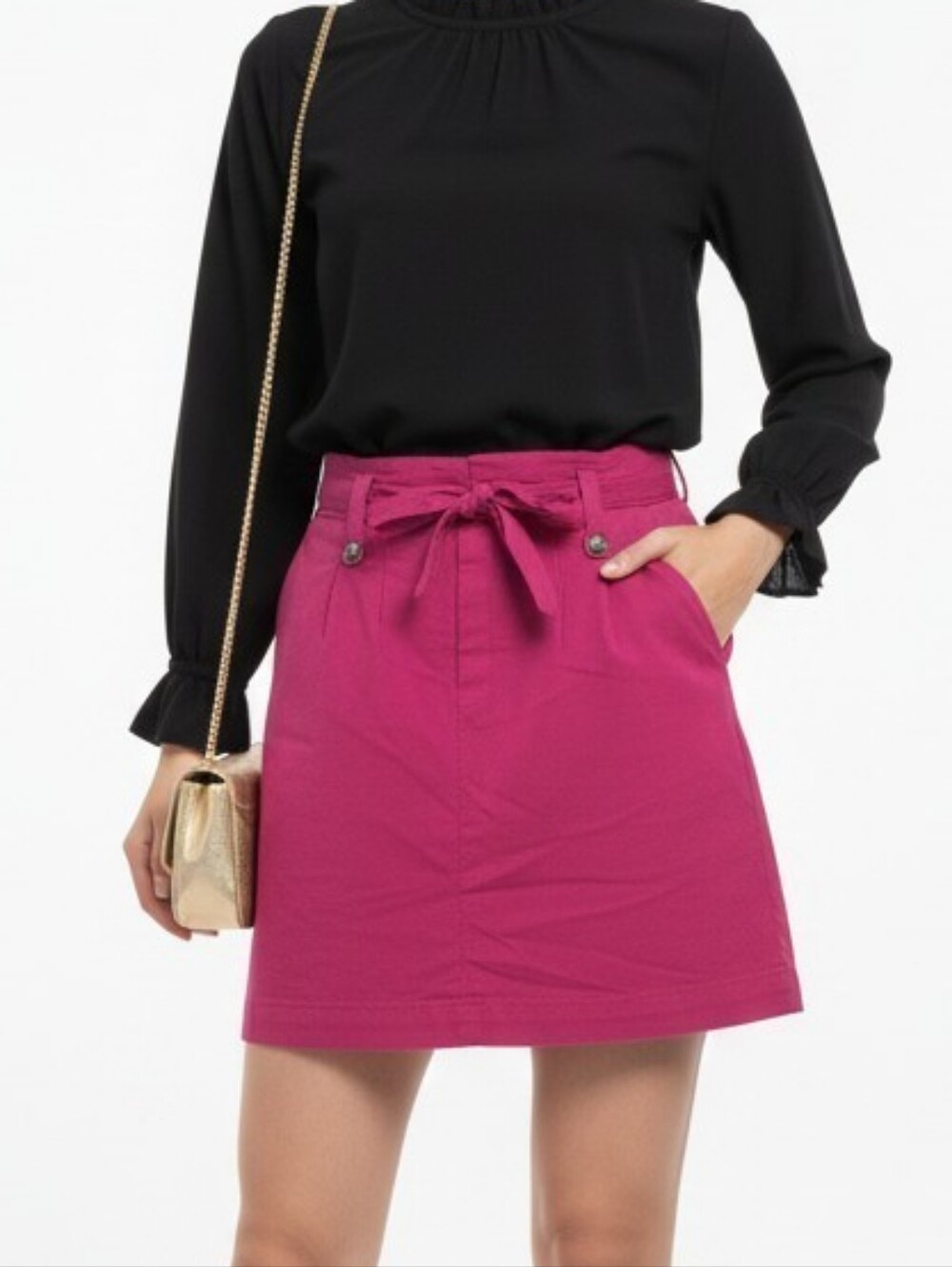 Banana Republic Linen Blend Tie Waist Mini Skirt